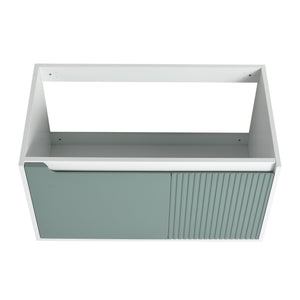 English Elm 36'' 36" Floating Wall-Mounted Bathroom Vanity Cabinet, 2-Door Soft-Close Hinges, Eco Plywood, Water-Resistant Finish W999P146238