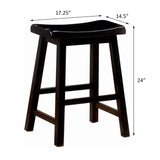 English Elm Black Counter Height Stools (Set Of 2)