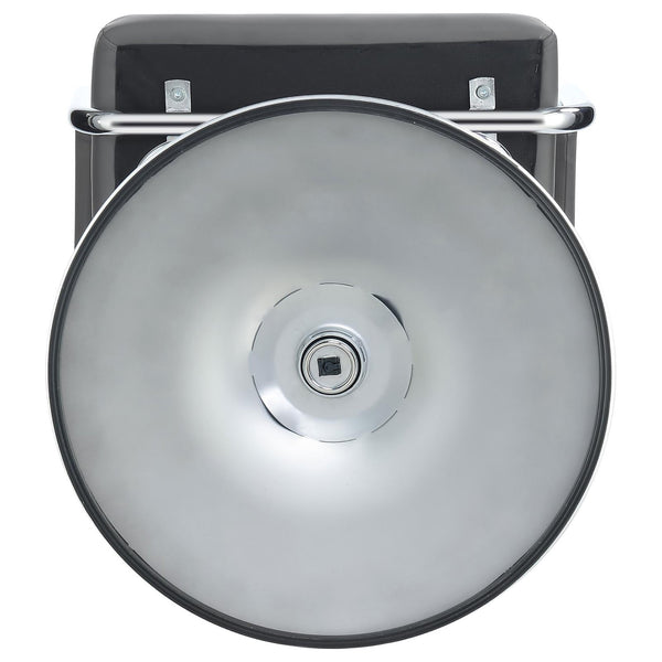 English Elm Grey Plush Adjustable Bar Stool with Chrome Base, Hydraulic Lift, Armrests & Modern Leatherette Comfort B062P145644