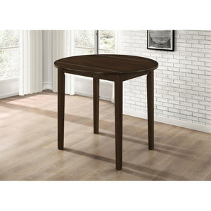 English Elm Cappuccino 3-Piece Drop Leaf Dining Set with Beige Upholstered Ladder-Back Chairs for Nooks B062P145671