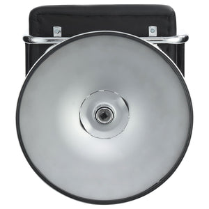 English Elm Black Adjustable Bar Stool with Arms and Hydraulic Lift, Chrome Finish, Leatherette Comfort Seat B062P145662