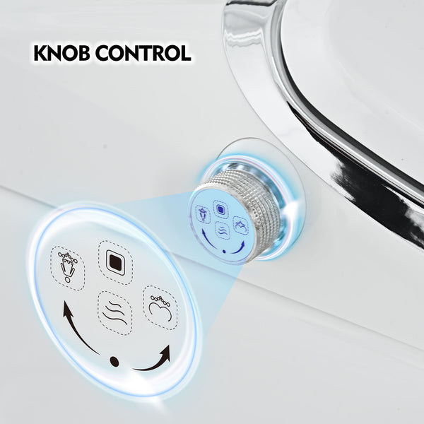 English Elm Luxury Smart Toilet Elongated Bidet with Remote, Heated Seat, Adjustable Wash/Dryer Temps, LED Night Light WF314235AAA