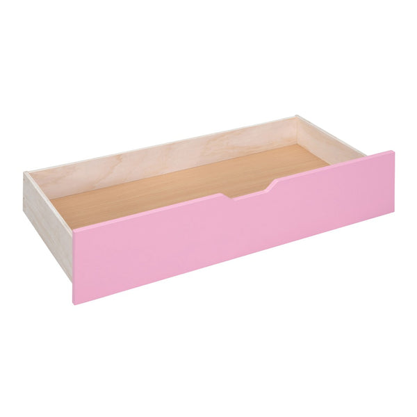 English Elm Full-over-full Castle Bunk Bed with Slide Drawers Shelves Pinewood Kids Frame LT000558AAH-3