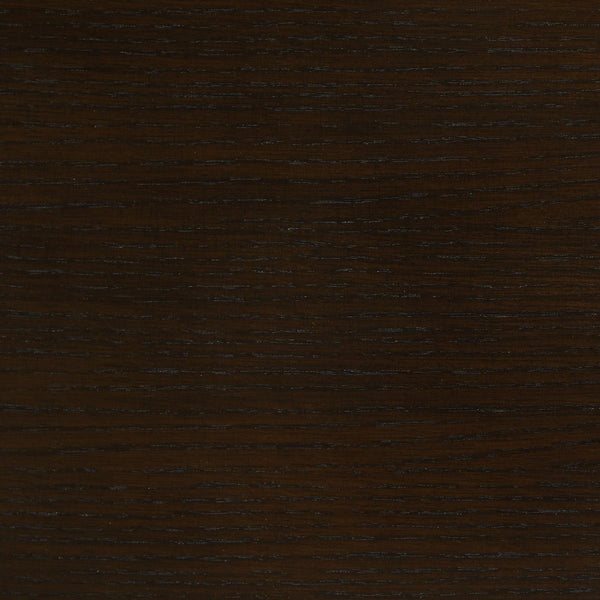 English Elm Cappuccino Ladder-Back Side Chairs Set of 2 — Oak Veneer Hardwood Frame, Black Leatherette Padded Seats, 300 lb Limit B062P145658