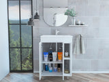 English Elm Vanity Akron, Bathroom, White