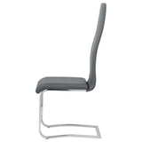 English Elm Grey and Chrome High Back Side Chairs (Set Of 4)