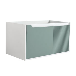 English Elm 36'' 36" Floating Wall-Mounted Bathroom Vanity Cabinet, 2-Door Soft-Close Hinges, Eco Plywood, Water-Resistant Finish W999P146238