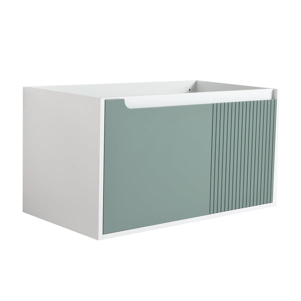 English Elm 36'' 36" Floating Wall-Mounted Bathroom Vanity Cabinet, 2-Door Soft-Close Hinges, Eco Plywood, Water-Resistant Finish W999P146238