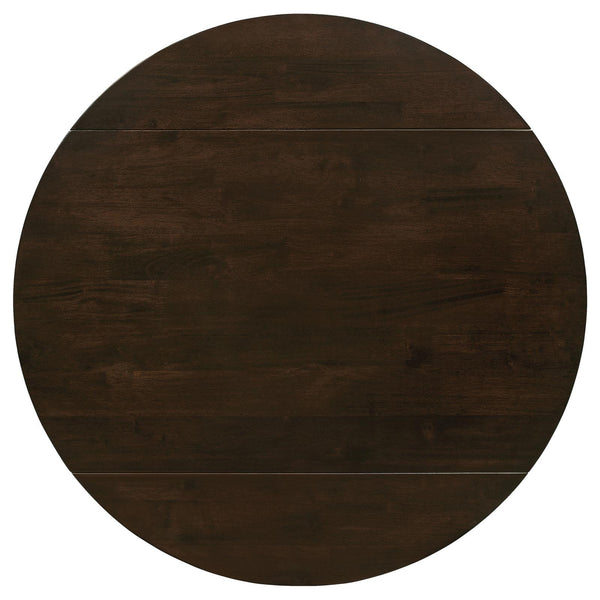 English Elm Cappuccino 3-Piece Drop Leaf Dining Set with Beige Upholstered Ladder-Back Chairs for Nooks B062P145671