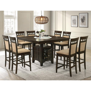 English Elm Beige Counter Height Stools Set of 2 with Cappuccino Wood Frame, Microfiber Seats, 300 lb Capacity - Sleek Casual Design B062P145642