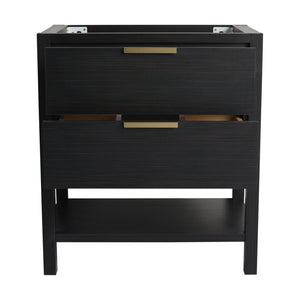 English Elm 30 30 Inch Bathroom Vanity Plywood with 2 Soft-Close Drawers, Freestanding Wood Feet, Water-Resistant Melamine W999140825