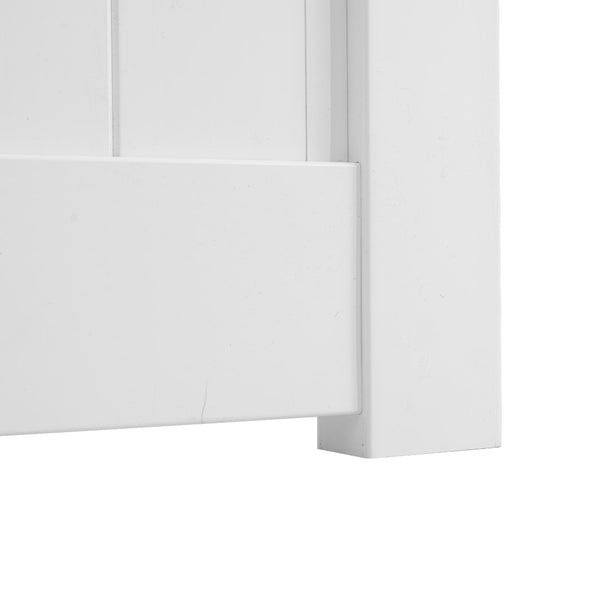 English Elm Fence Gate White Vinyl Privacy Panel Weatherproof Rot Resistant Curb Appeal Design B100S00001