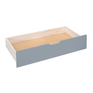 English Elm Full-over-full Castle Bunk Bed with Slide Drawers Shelves Pinewood Kids Frame Gray LT000558AAE-3