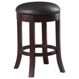 English Elm Dark Brown and Medium Brown Swivel Counter Height Stools (Set Of 2)