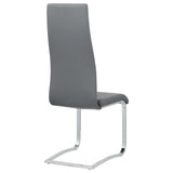 English Elm Grey and Chrome High Back Side Chairs (Set Of 4)