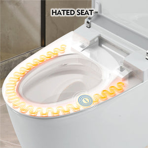 English Elm Heated Seat Smart Toilet Compact One-Piece Tankless WC with Foot Sensor, LED Night Light, Knob Control WF314234AAA