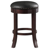 English Elm Dark Brown and Medium Brown Swivel Counter Height Stools (Set Of 2)