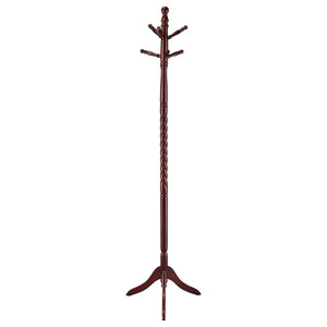 English Elm Merlot Coat Rack Twisted Post Design with 6 Swiveling Hooks, 71.5" Tall Ruberwood Classic Organizer B062P145643