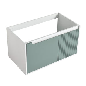 English Elm 36'' 36" Floating Wall-Mounted Bathroom Vanity Cabinet, 2-Door Soft-Close Hinges, Eco Plywood, Water-Resistant Finish W999P146238