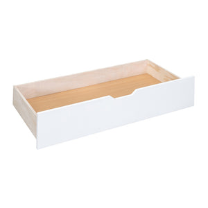 English Elm Full-over-full Castle Bunk Bed with Slide Drawers Shelves Pinewood Kids Frame White LT000558AAK-3