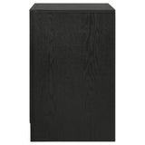 English Elm Black 2-Drawer Nightstand With Hidden Jewelry Tray