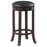 English Elm Dark Brown and Medium Brown Swivel Bar Stools (Set Of 2)