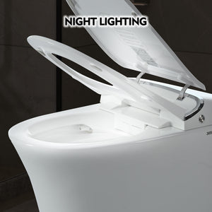 English Elm Luxury Smart Toilet Elongated Bidet with Remote, Heated Seat, Adjustable Wash/Dryer Temps, LED Night Light WF314235AAA