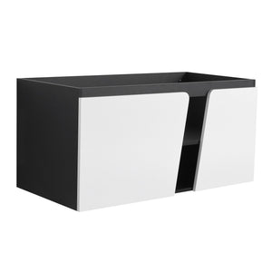 English Elm 40'' Floating Wall-Mounted Vanity Cabinet with Soft-Close Doors, Eco Plywood, Scratch & Water-Resistant Finish W999P146430