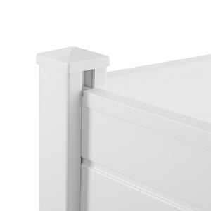 English Elm Privacy Vinyl Fence Panel Kit for Outdoor Ac Units Trash Cans and Pool Gear B100P143654