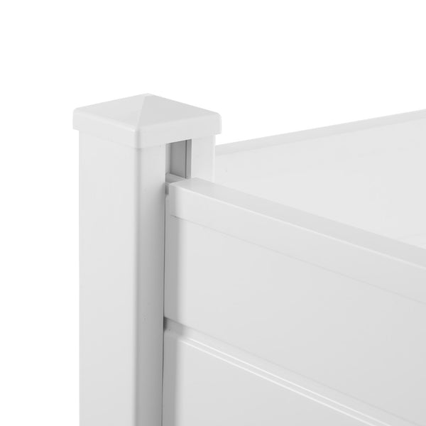 English Elm Privacy Vinyl Fence Panel Kit for Outdoor Ac Units Trash Cans and Pool Gear B100P143654