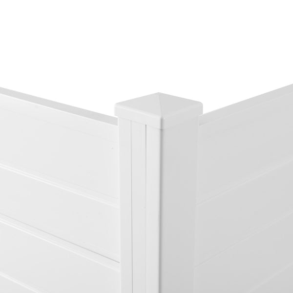English Elm Privacy Vinyl Fence Panel Kit for Outdoor Ac Units Trash Cans and Pool Gear B100P143654