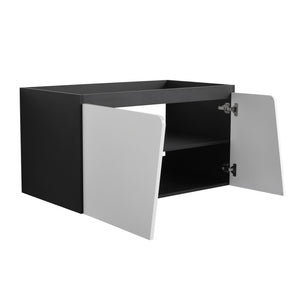 English Elm 36'' 36" Floating Wall-Mounted Vanity Cabinet 36'' Modern Plywood Bathroom Storage with Soft-Close Doors, Water-Resistant Finish W999P146429
