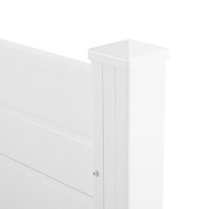 English Elm Privacy Vinyl Fence Panel Kit for Outdoor Ac Units Trash Cans and Pool Gear B100P143654