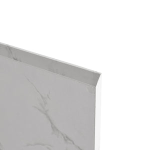 English Elm 20'' Floating Wall-Mounted Vanity with Resin Sink, Soft-Close Door & Open Shelves for Compact Baths White W999P143204