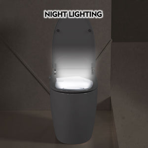 English Elm Heated Seat Smart Toilet Compact One-Piece Tankless WC with Foot Sensor, LED Night Light, Knob Control WF314234AAA