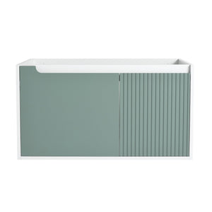 English Elm 36'' 36" Floating Wall-Mounted Bathroom Vanity Cabinet, 2-Door Soft-Close Hinges, Eco Plywood, Water-Resistant Finish W999P146238
