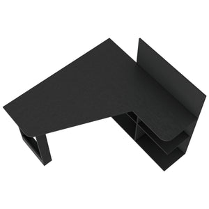 English Elm Computer Mohave L-Shaped Office Desk Black – Corner-Friendly, Spacious 51.7"W Workstation with Shelves B092S00086