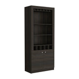 Espresso Bar Cabinet Margarita with Wine Glass Rack and Cubbies, 69