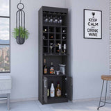 English Elm Bar Cabinet Modoc, Living Room, Black