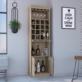 English Elm Bar Cabinet Atanasio, Living Room, Light Pine