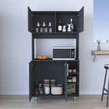 English Elm Pantry Cabinet Delaware, Kitchen, Black