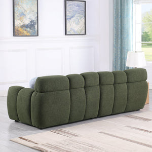 English Elm 102 Inch Linen Modular Sectional Sofa with Hidden Storage and Cloud Cushion Comfort W1099S00100