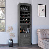 English Elm Bar Cabinet Modoc, Living Room, Smokey Oak