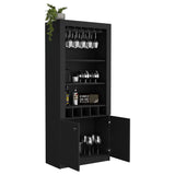 English Elm Bar Cabinet Margarita, Living Room, Black