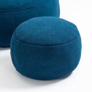 English Elm Bedding Foam Filled Bean Bag Chair with Footrest for Lounge and Reading Rooms W1996130769