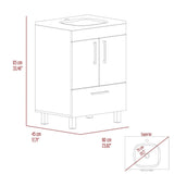 English Elm Single Bathroom Vanity Mayorca, Bathroom, White