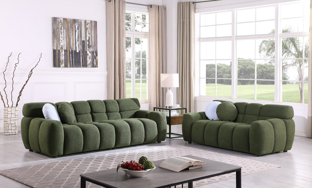 English Elm 102 Inch Linen Modular Sectional Sofa with Hidden Storage and Cloud Cushion Comfort W1099S00100