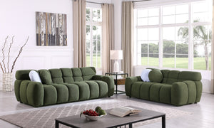 English Elm 102 Inch Linen Modular Sectional Sofa with Hidden Storage and Cloud Cushion Comfort W1099S00100