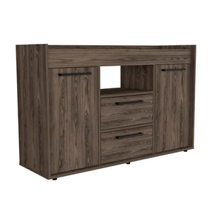 English Elm Sideboard Perssiu, Living Room, Dark Walnut