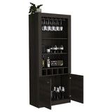 English Elm Bar Cabinet Margarita, Living Room, Espresso